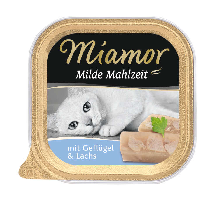 Miamor Katzen-Nassfutter Milde Mahlzeit Geflügel und Lachs